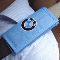 Blue branded embroidery seatbelt pad