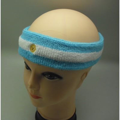 Stripe colors headband with embroidery logo