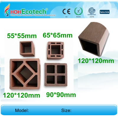 different size to choose for wpc railing/post