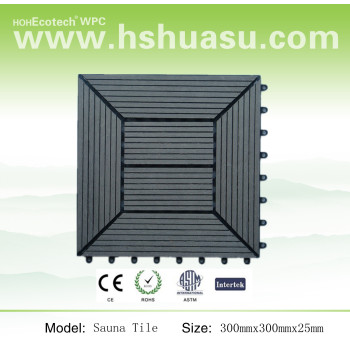 wood plastic composite deck tile