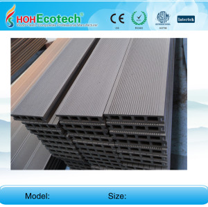Natural wood color composite decking weatherproof wpc decking flooring