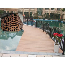 Natural wood looking and feel composite decking wpc decking flooring