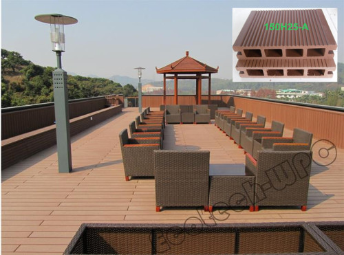 100% recyclable composite decking wpc decking flooring