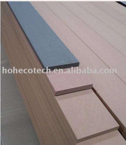 Natural wood looking and feel wpc wood plastic composite decking wpc decking board