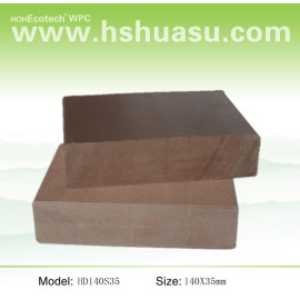 solid 140x35mm wpc wood plastic composite decking board