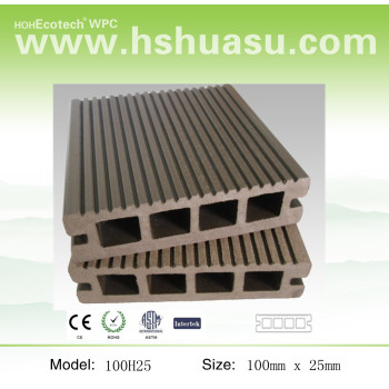 100x25mm wood color wpc deck