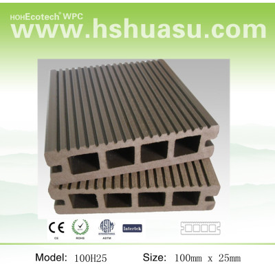100x25mm wood color wpc deck