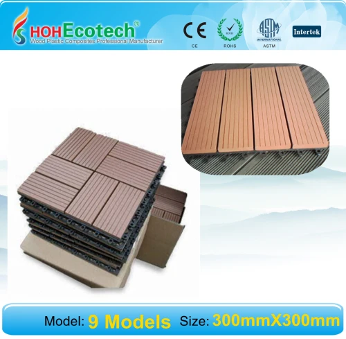 tuiles platelage WPC 300 * 300mm