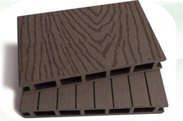 emboosing surface and grooved  wood plastic  composite decking
