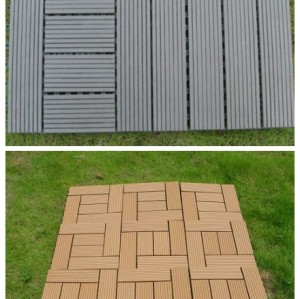 WPC DIY tile with plastic base