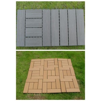 WPC DIY tile with plastic base