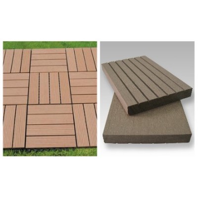 WPC DIY tile with plastic base