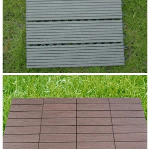 WPC DIY tile with plastic base