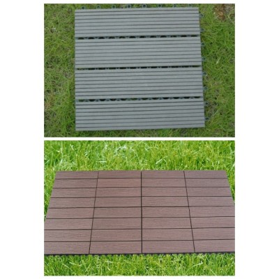 WPC DIY tile with plastic base