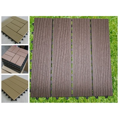 WPC DIY tile with plastic base