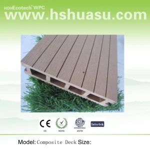 hollow decking wood plastic composite decking floor
