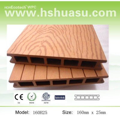 hollow decking wood plastic composite decking floor