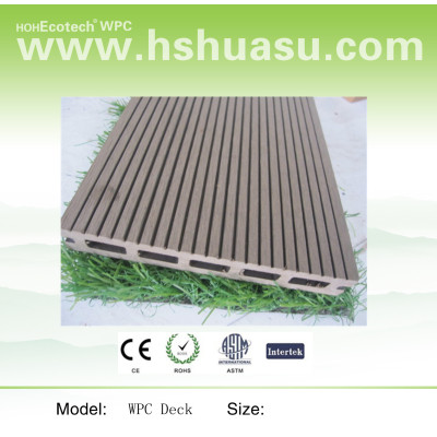 hollow decking wood plastic composite decking floor