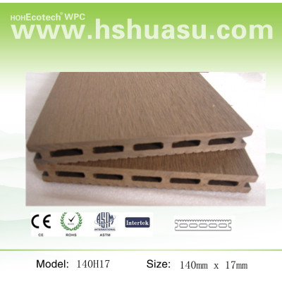 hollow decking wood plastic composite decking floor
