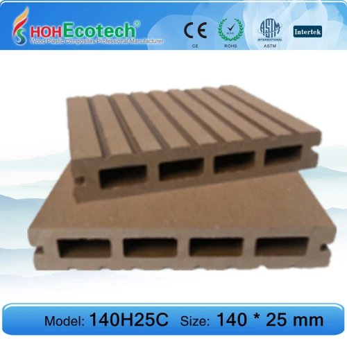 hollow decking wood plastic composite decking floor