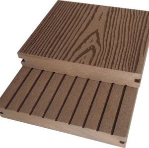 Sanding and embossing surface  composite decking   outdoor  wpc flooring  / wpc decking board
