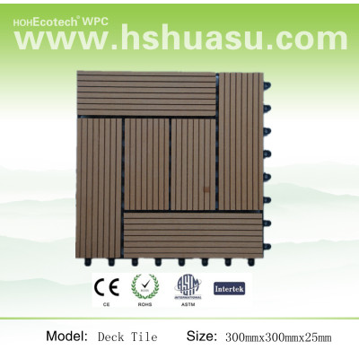 composite tile of wpc materials