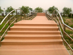 Public decoration material  Waterproof wpc flooring public construction  composite decking   outdoor  wpc decking board