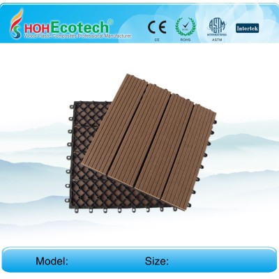 7 colors to choose Non-Slip, Wear-Resistant WPC decking/flooring  tiles