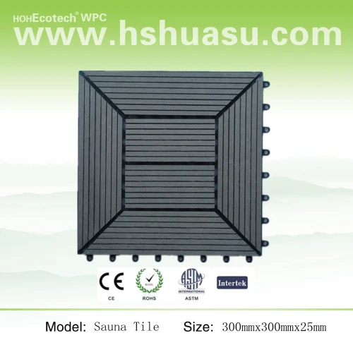 wood plastic composite diy decking tile