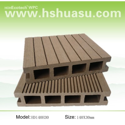 hollow decking wood plastic composite decking floor