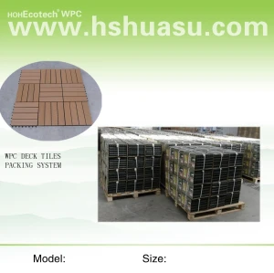 wood plastic composite diy decking tile