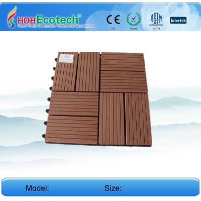 wood plastic composite diy decking tile