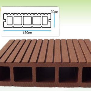 Grooved wpc flooring board wpc decking board 150x30mm