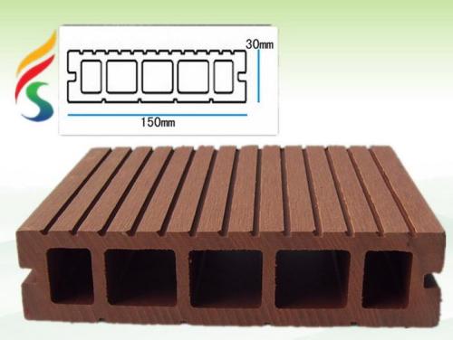 Grooved wpc flooring board wpc decking board 150x30mm