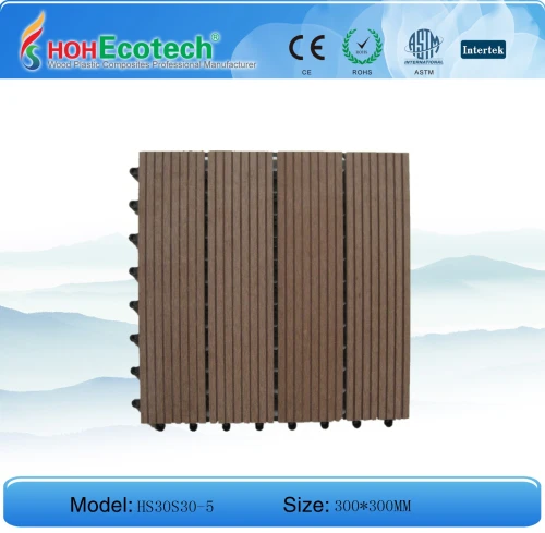 wood plastic composite diy decking tile