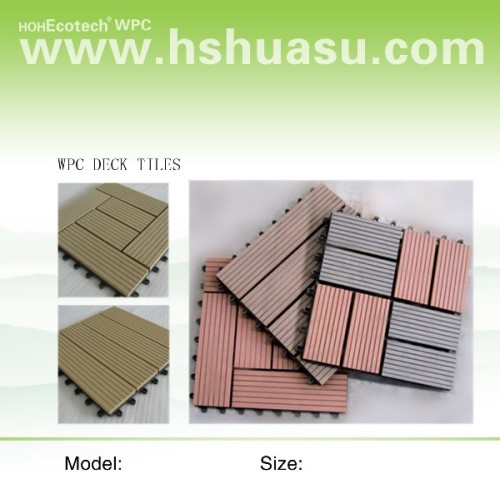 Hot sale! household /outdoor Non-Slip, Wear-Resistant wpc decking tiles