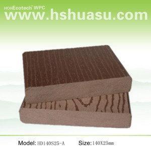 Embossing 140x25mm solid decking outdoor  wpc decking /flooring