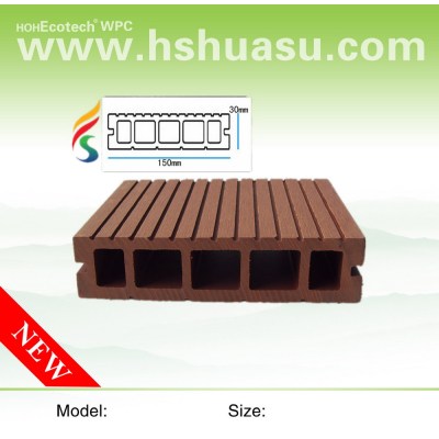 HOLLOW wpc decking outdoor  wpc decking /flooring