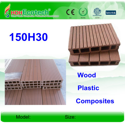 HOLLOW wpc decking outdoor  wpc decking /flooring