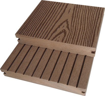 Embossing surface solid wpc decking /flooring