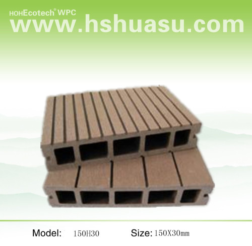150x30mm HOLLOW wpc decking outdoor  wpc decking /flooring