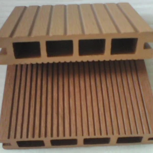 135x25mm outdoor   Hollow wpc decking /flooring board