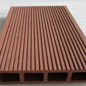 135x25mm outdoor   Hollow wpc decking /flooring board
