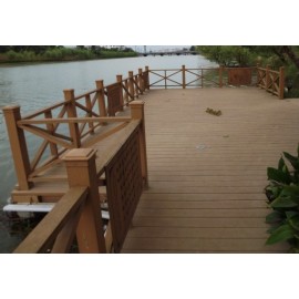 Well design outdoor WPC project   Hollow wpc decking /flooring board