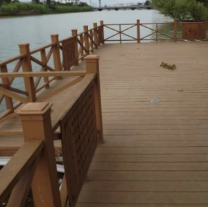 Well design outdoor WPC project   Hollow wpc decking /flooring board