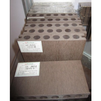 Round hole WPC decking  Hollow wpc decking /flooring board