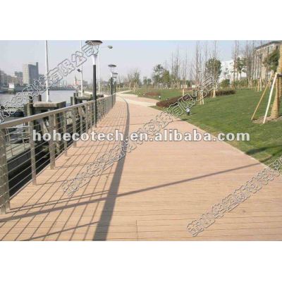 Waterproof material wood plastic composite decking/flooring (CE, ROHS, ASTM,Intertek) wpc floor tile