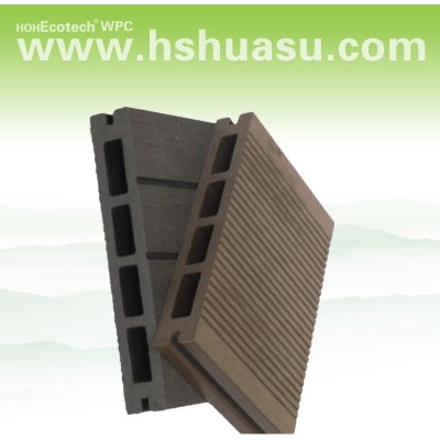 recyclable wood plastic grooved flooring/decking