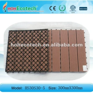 Panneau en bois artificiel de tuile de la salle de bains DIY de /wpc de tuile de decking