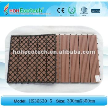Artificial de madera decking azulejos/wpc bricolaje cuarto de baño de azulejos junta